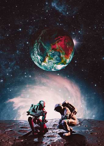 Spaceman Space Robot Scifi