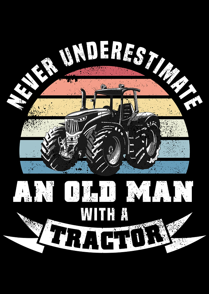 An Old Man with a Tractor
