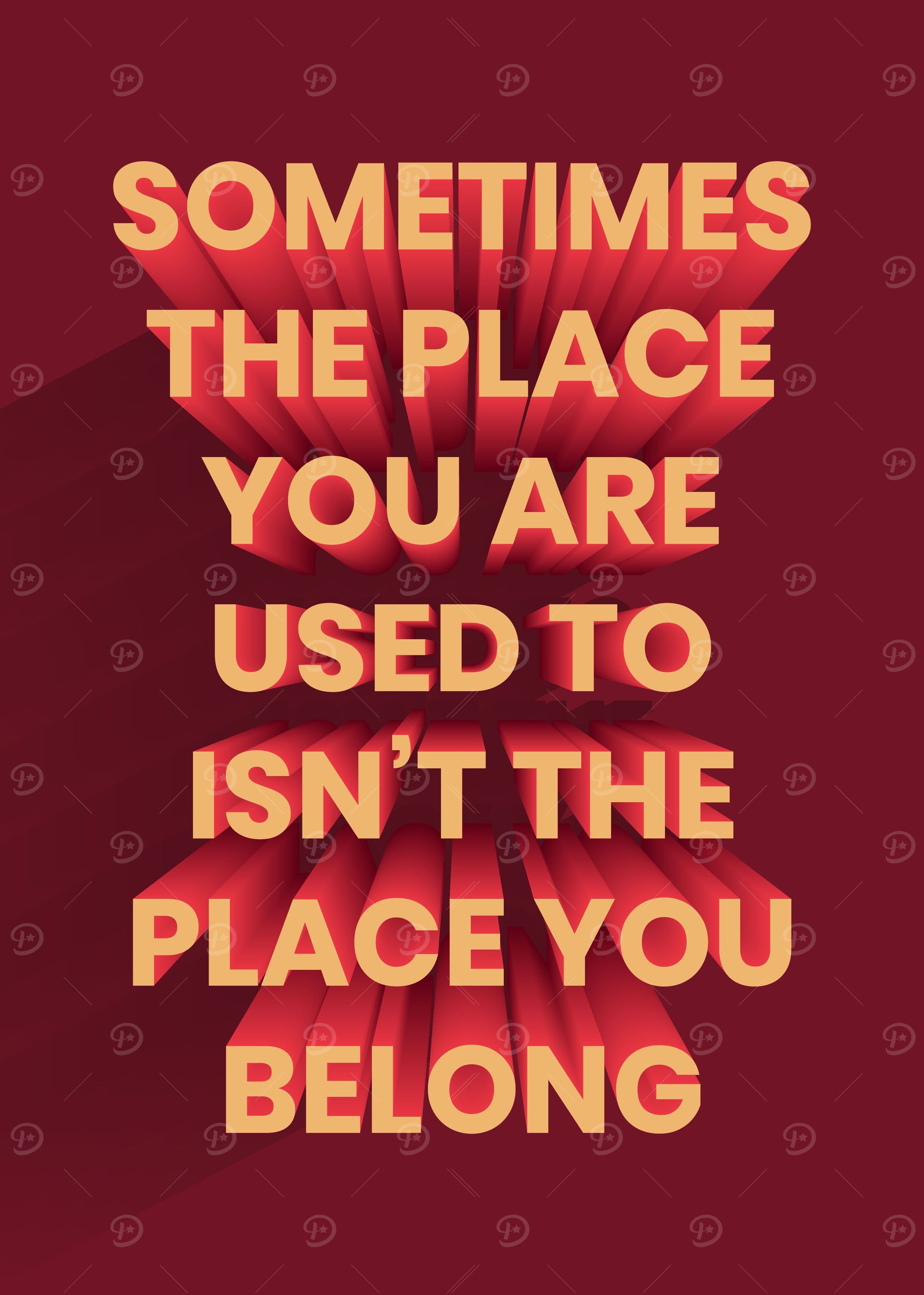 3D Motivation Quote