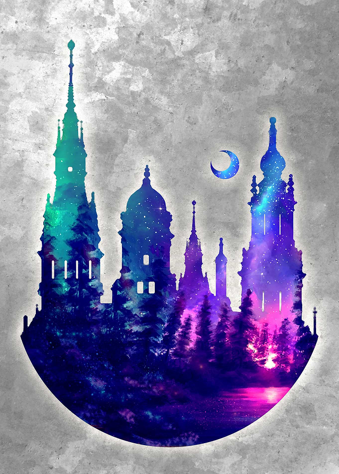 Fluorescent Wood Castle