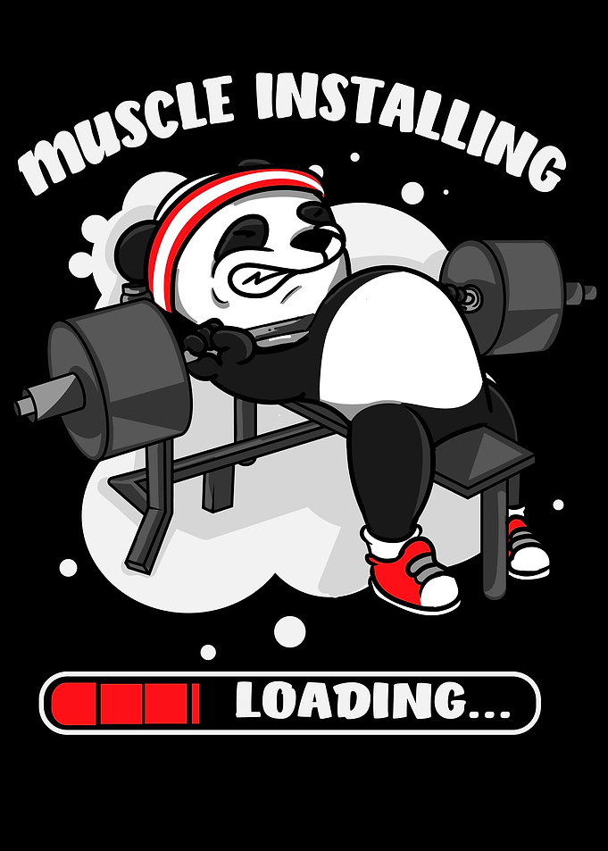 Bodybuilder Panda muscle