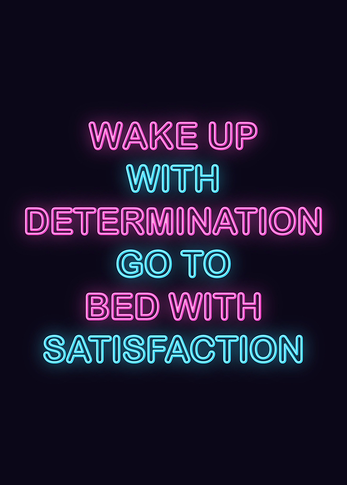 Neon Motivation Quote