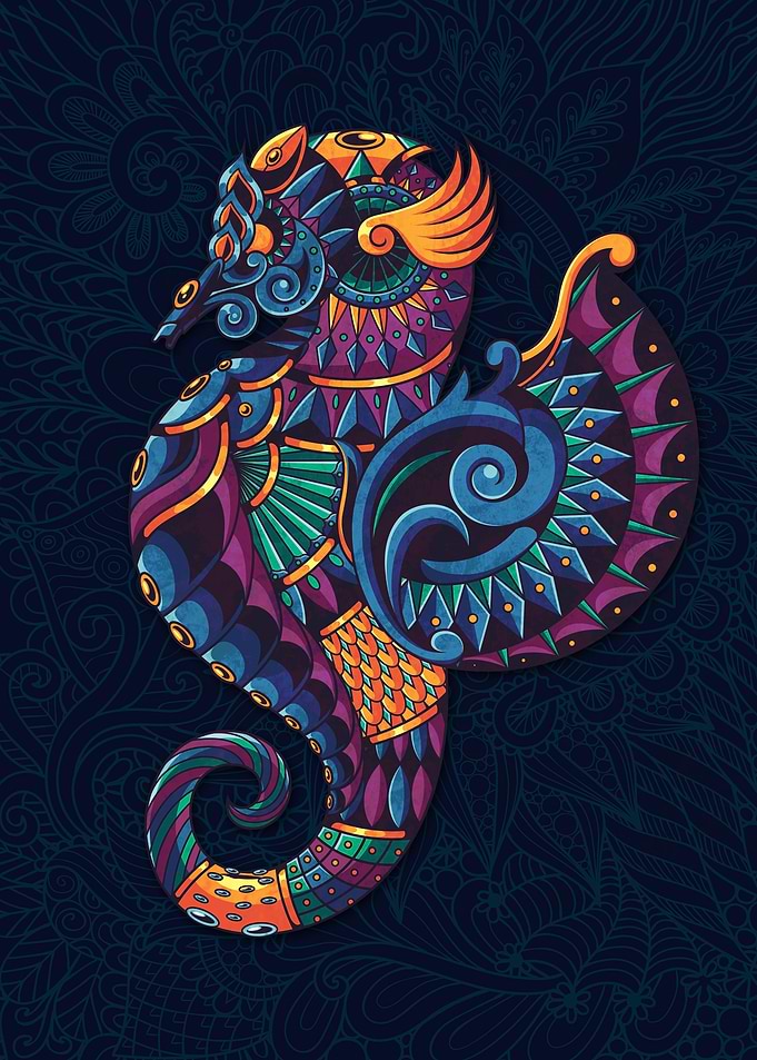 Mandala Seahorse