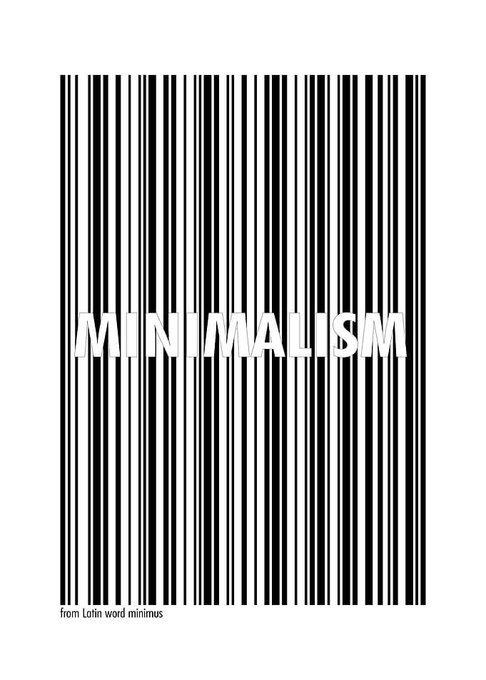 MINIMALISM Barcode White