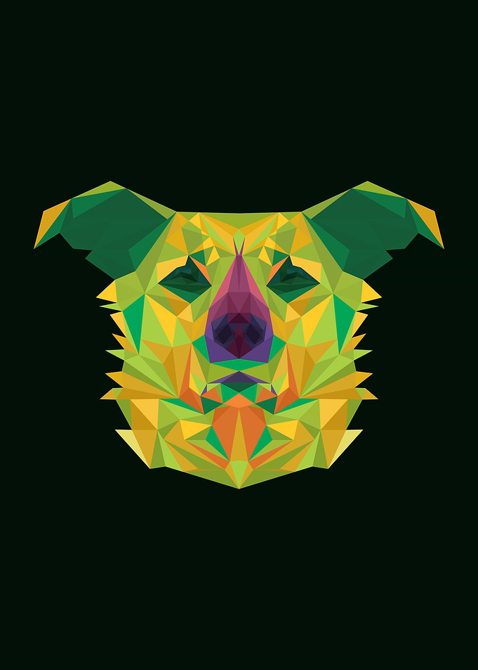 Dog in Lowpoly Art