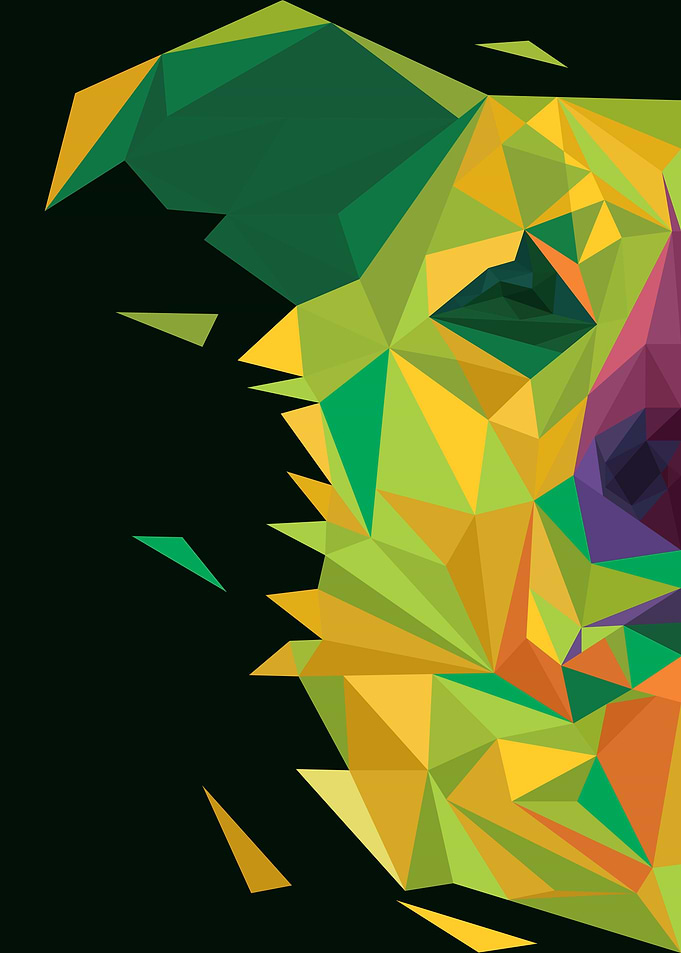 Dog in Lowpoly Art