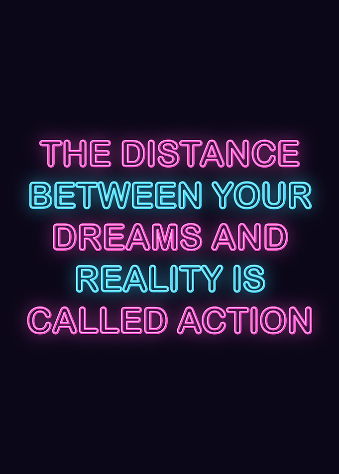 Neon Motivation Quote