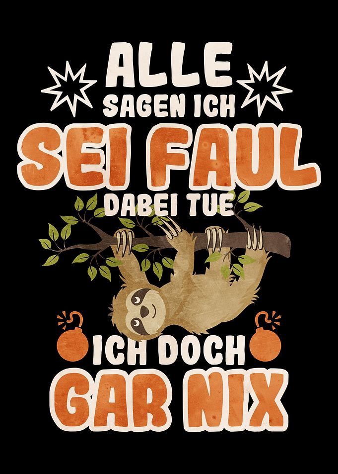 Funny Sloth Gift For Lazy