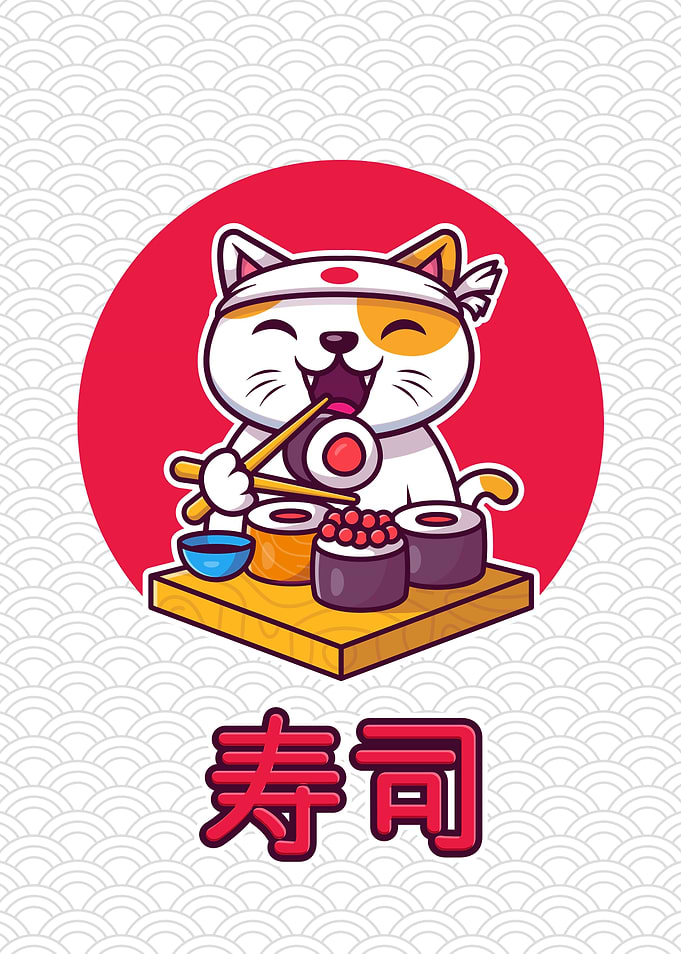 Kawaii Sushi Maneki Neko