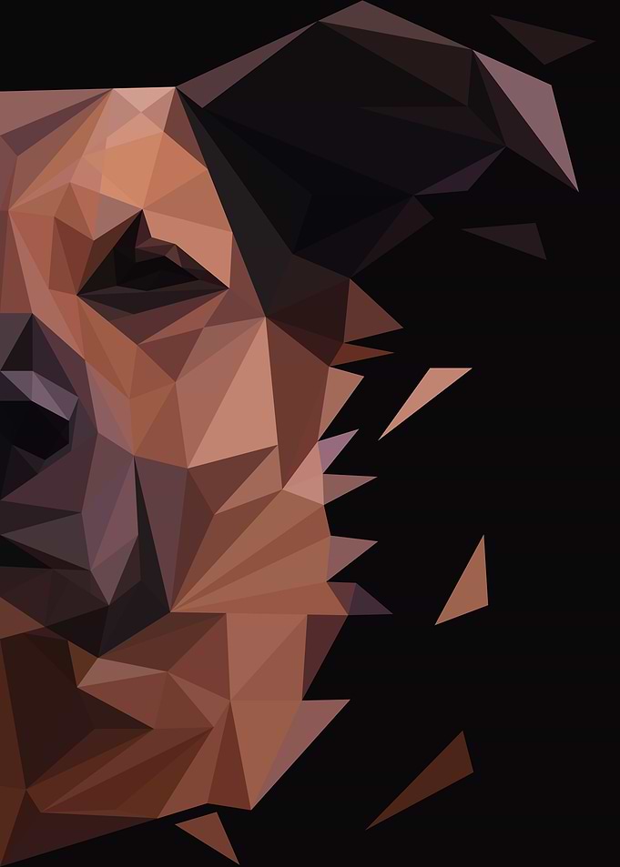 Dog in Lowpoly Art