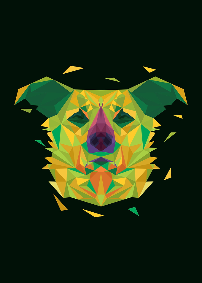 Dog in Lowpoly Art