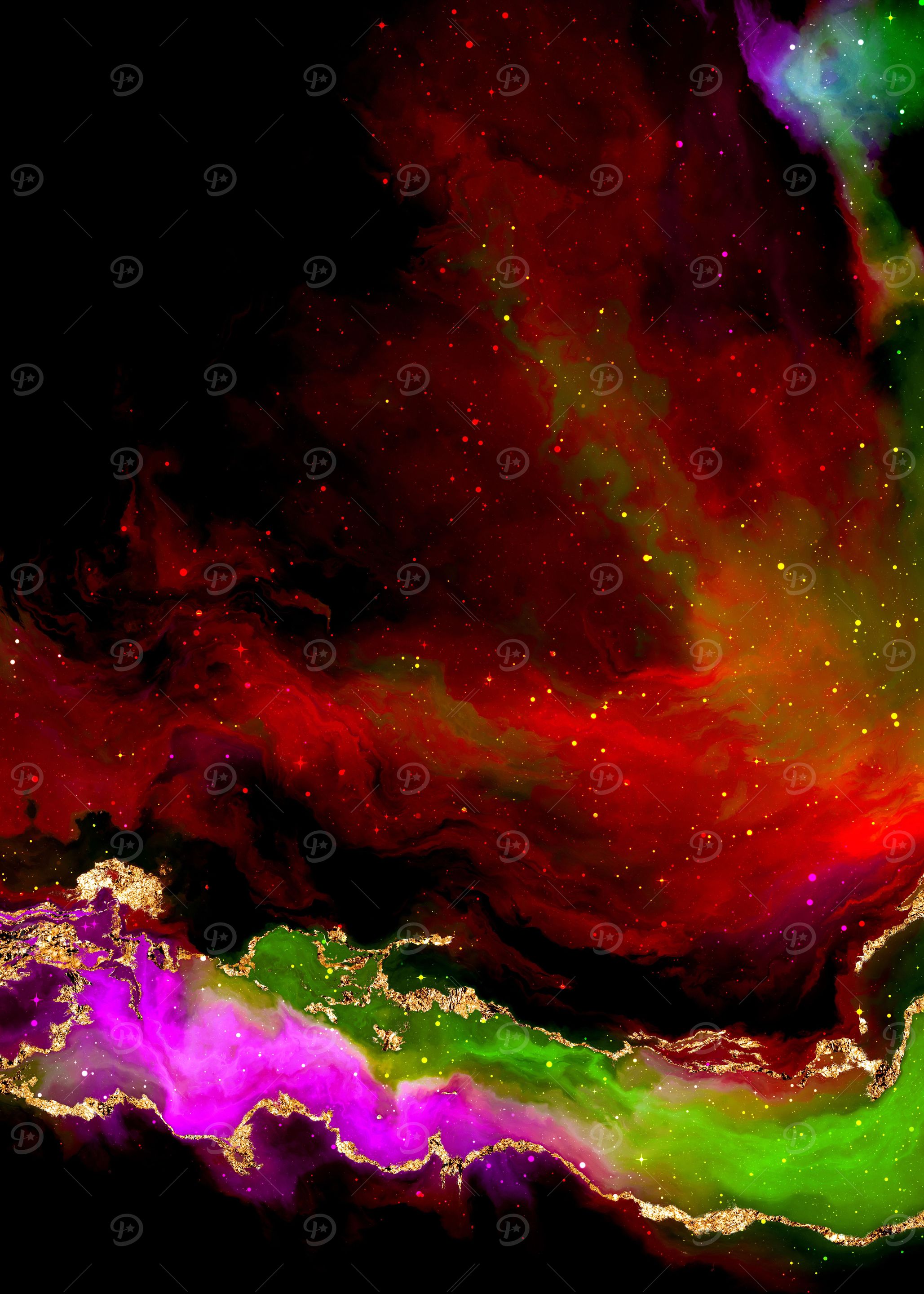 100 Starry Nebula in Space