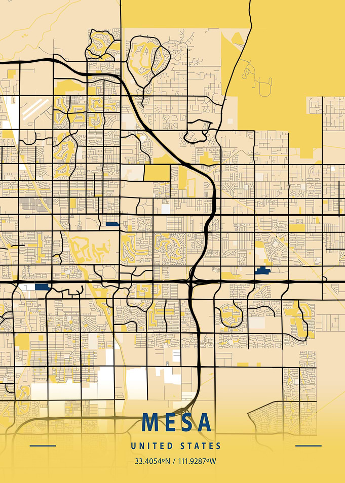 Mesa Yellow City Map