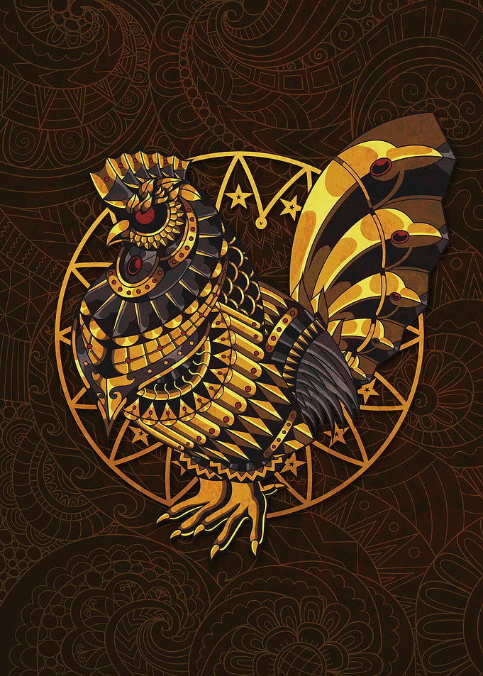 Mandala Rooster