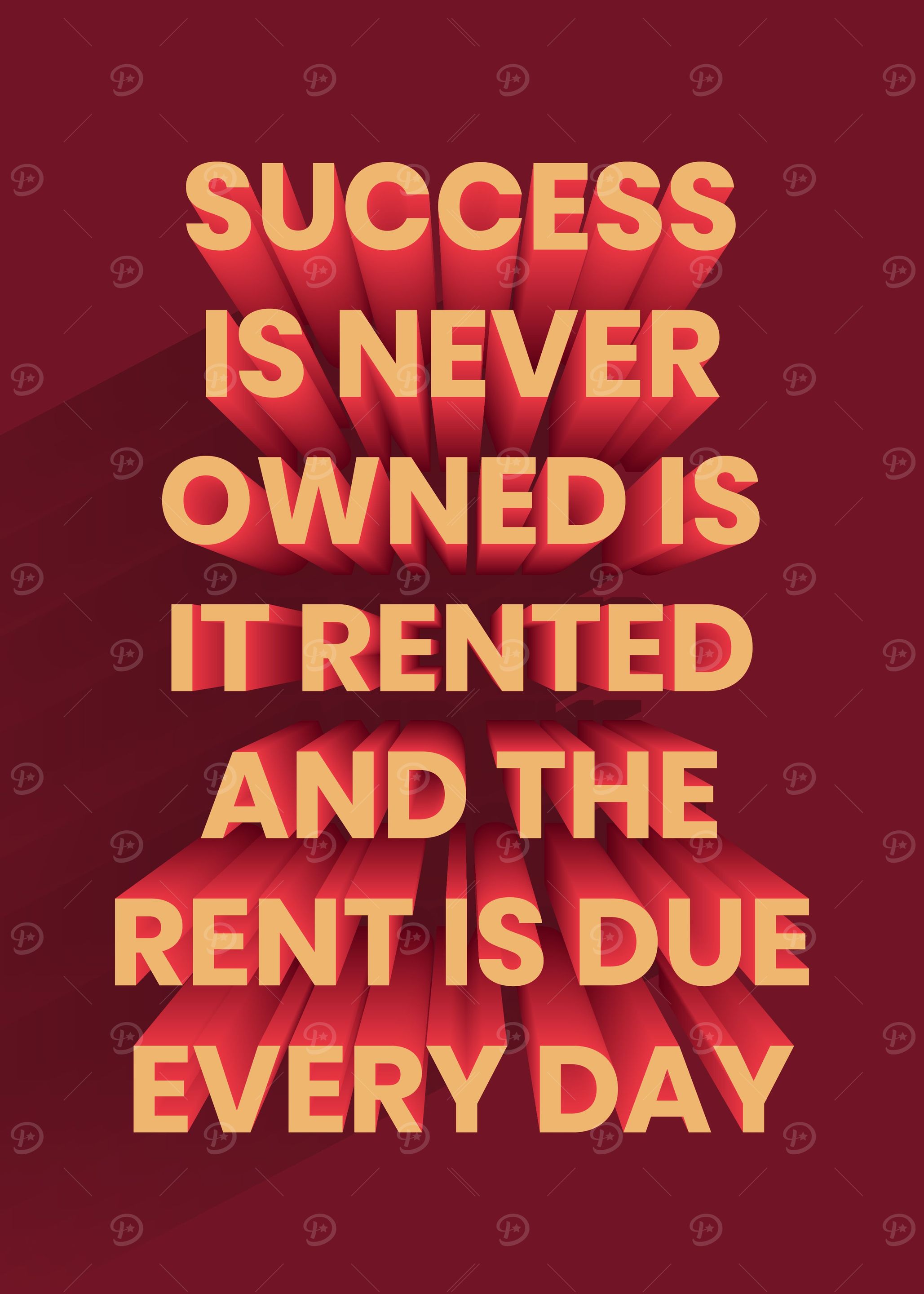 3D Motivation Quote