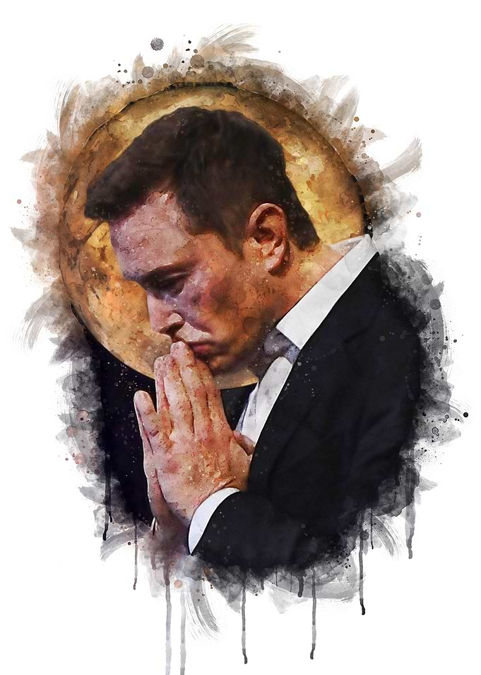 Elon Musk art watercolor