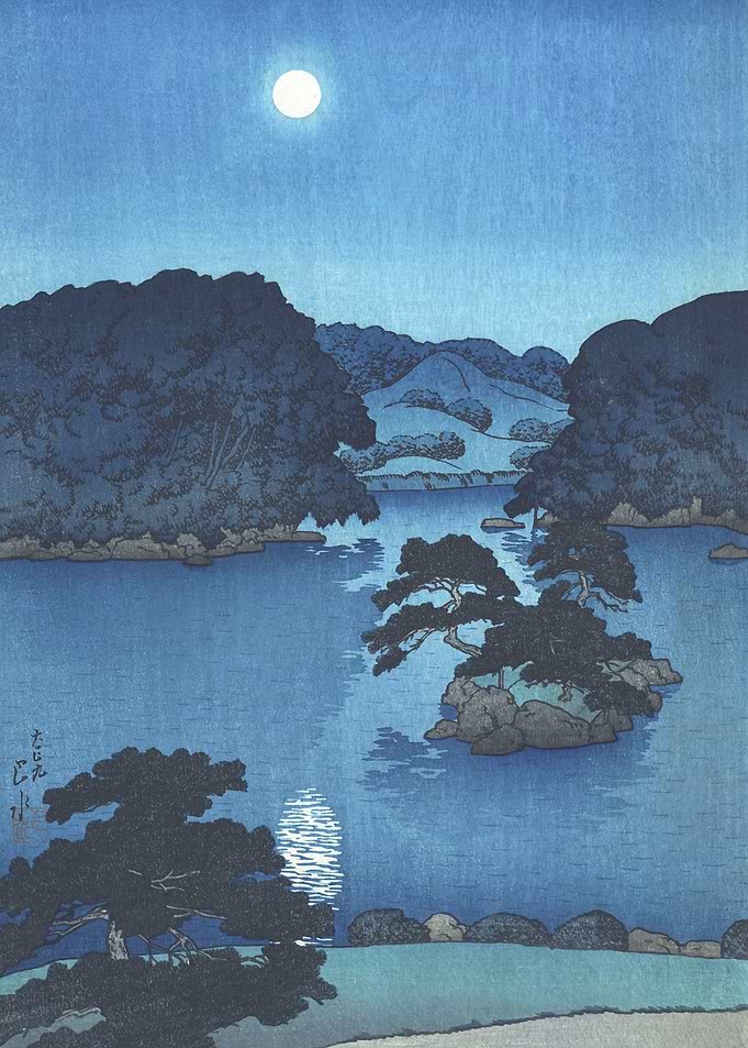 Moon Over Daisensui Pond