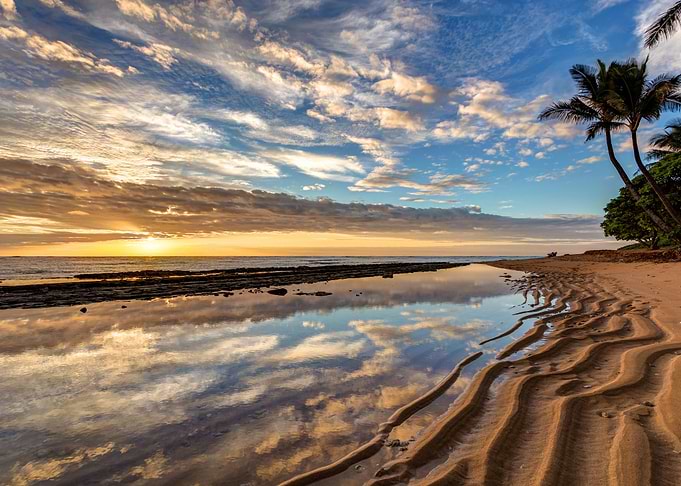 Sunset on the beach