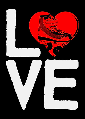 Roller Skating Love Heart