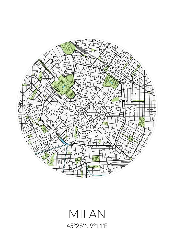 Milan Circle City Map