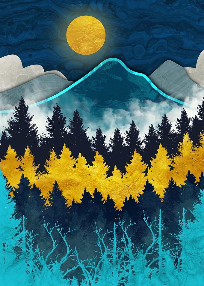 Forest landscape wallart