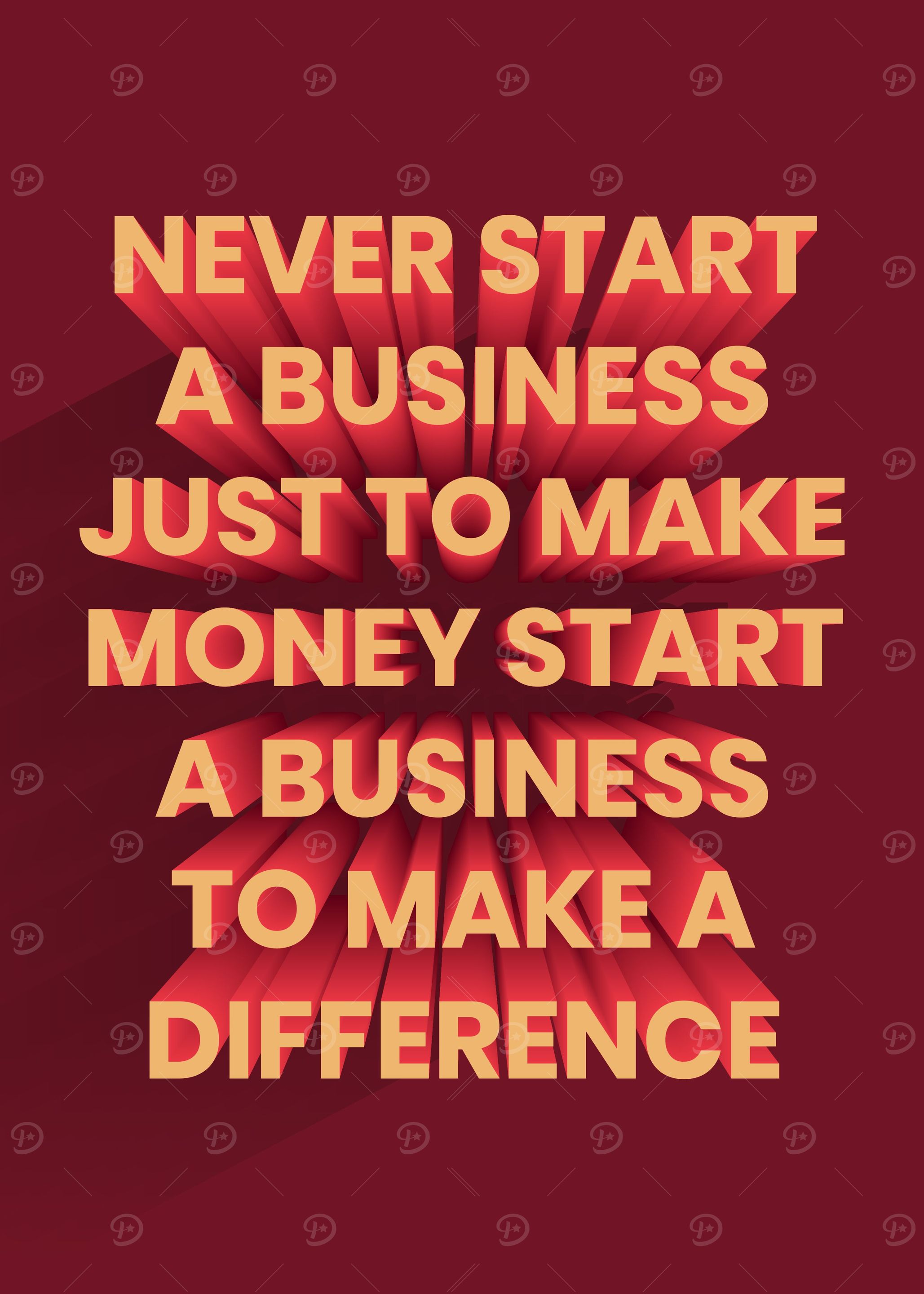 3D Motivation Quote