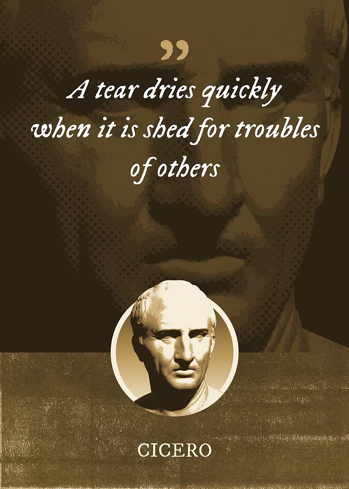 A tear dries quickly when