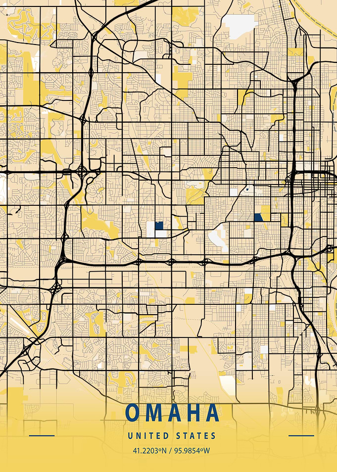 Omaha Yellow City Map
