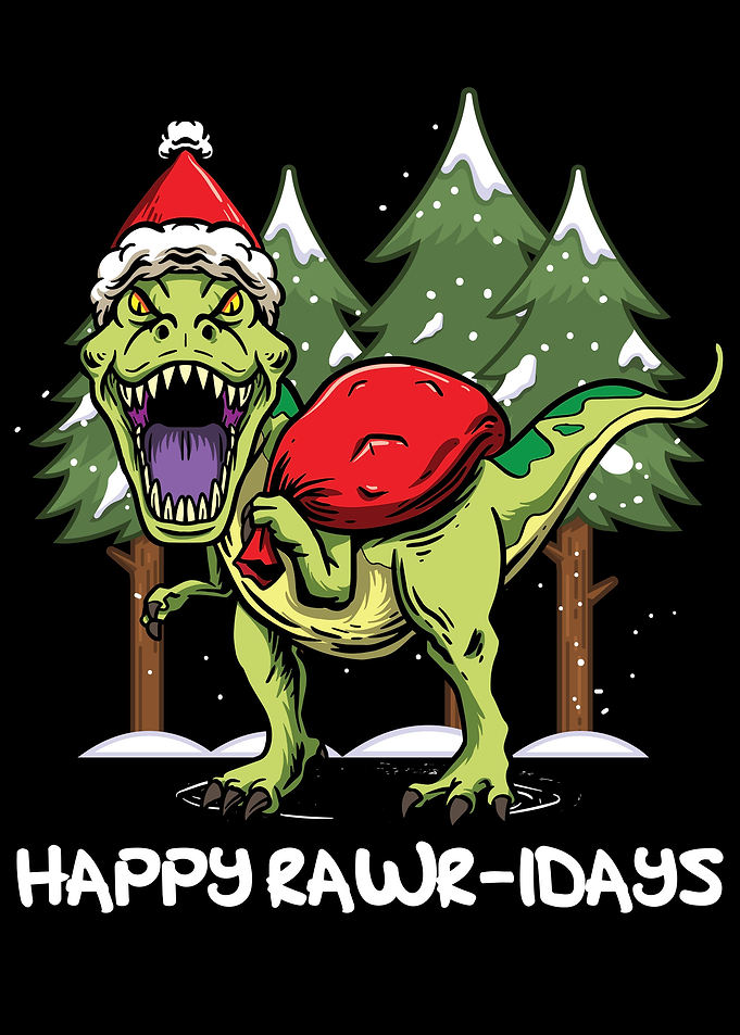 Merry Rawr Days Dinosaur