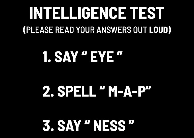 Intelligence Test Funny Pe