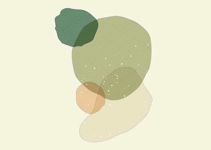 abstract art with japanese