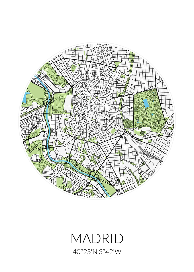 Madrid Circle City Map