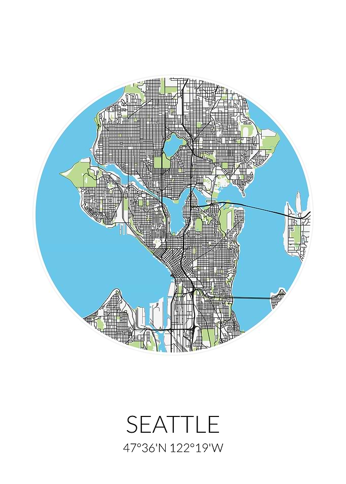 Seattle Circle City Map