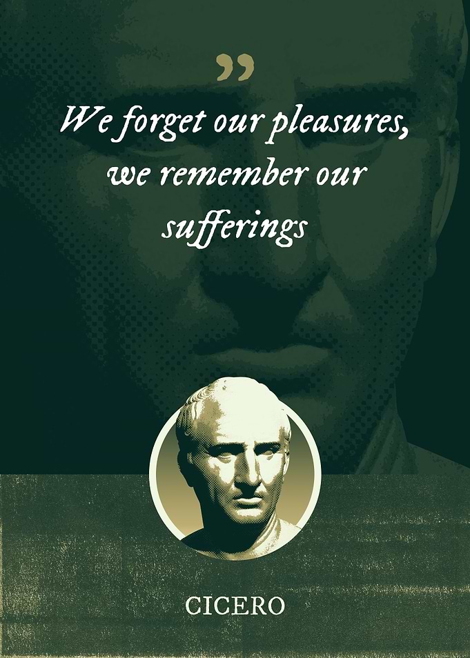 We forget our pleasures