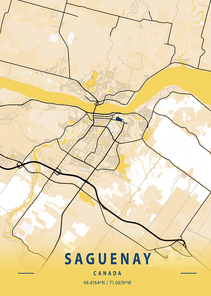 Saguenay Yellow City Map