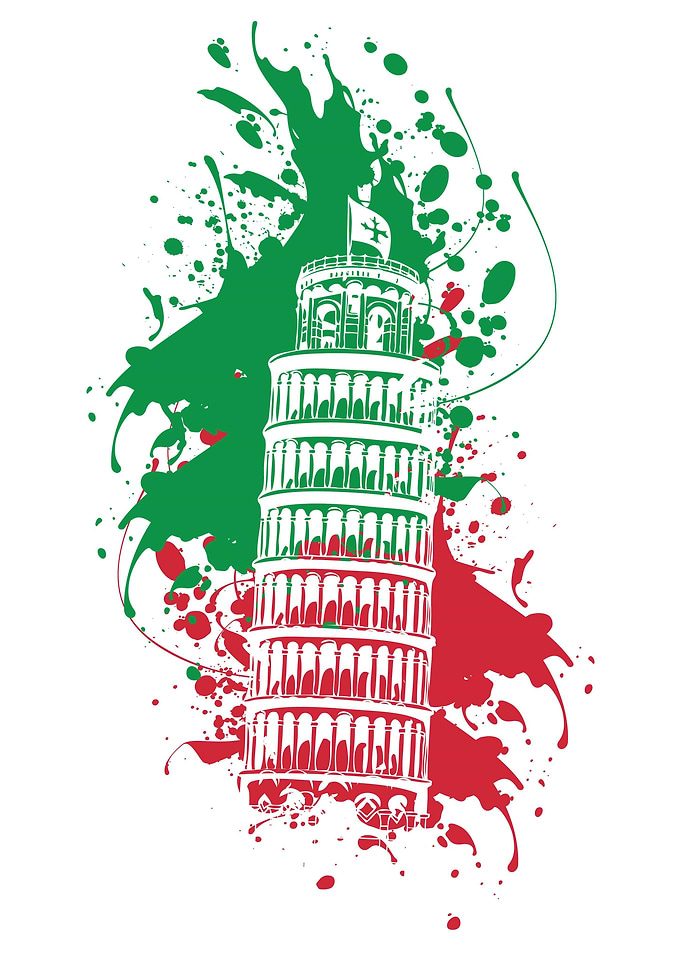 pisa tower white