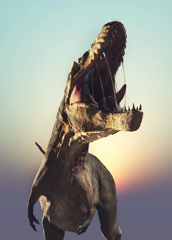 T rex close up