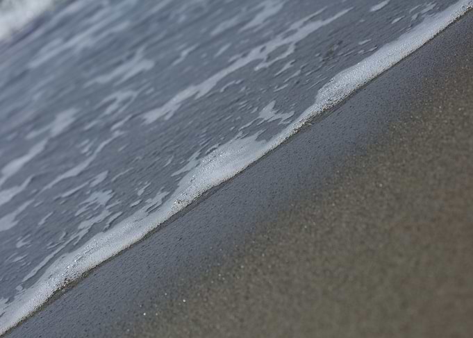 Waves macro crete island