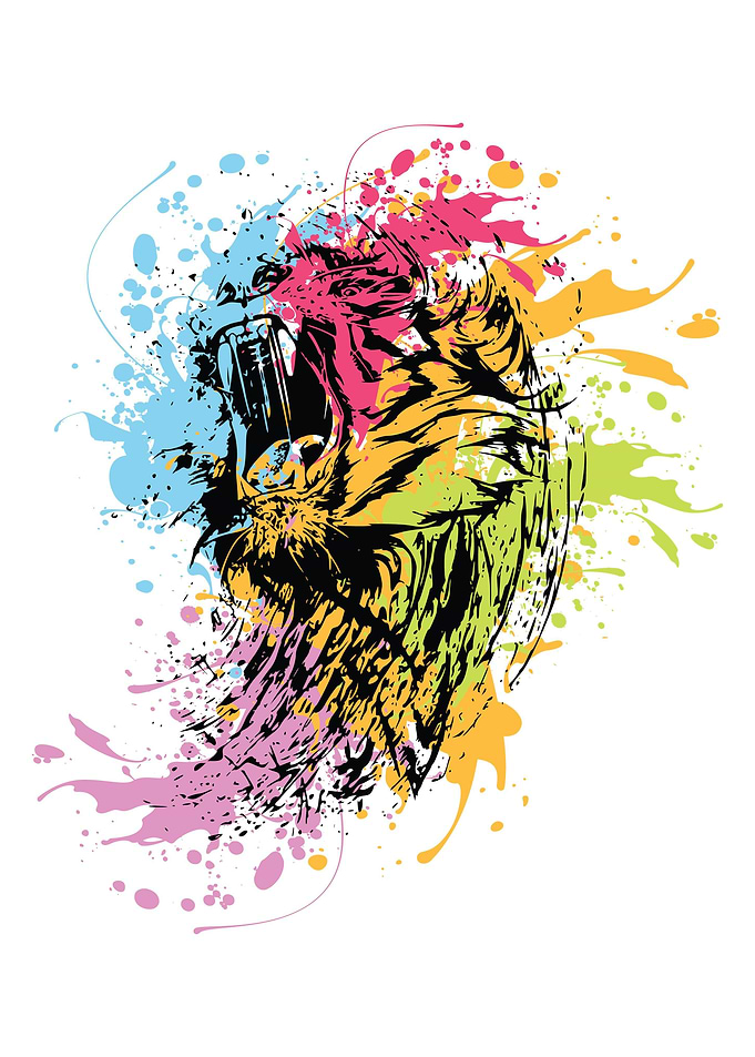 lion head splatter