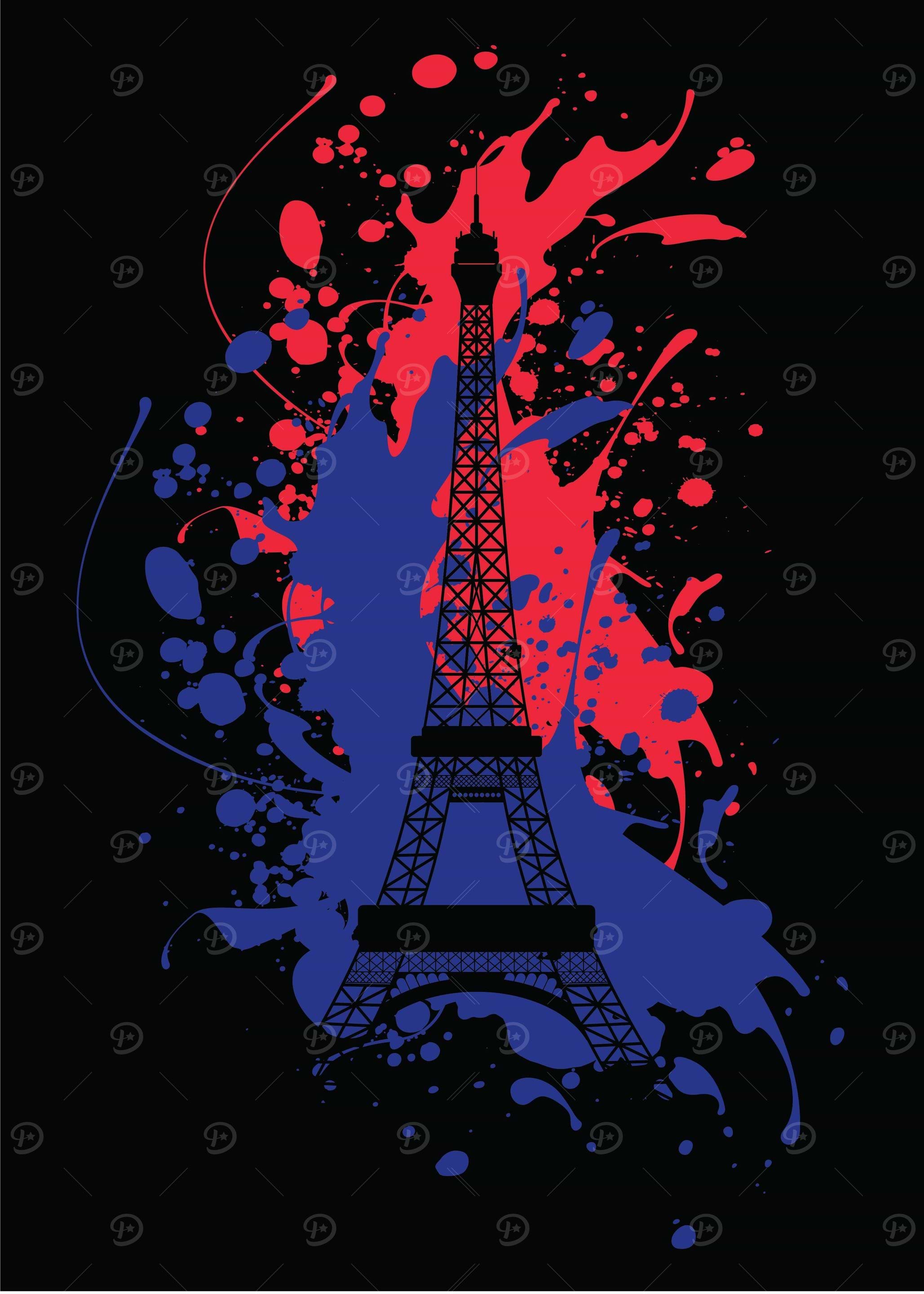 eiffel tower black