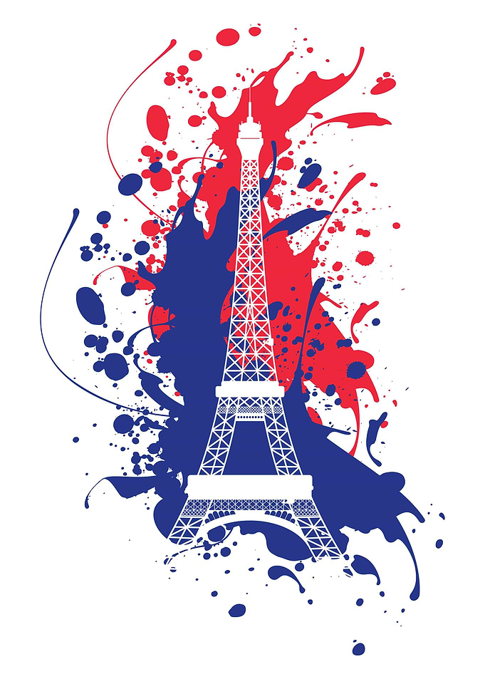 eiffel tower white
