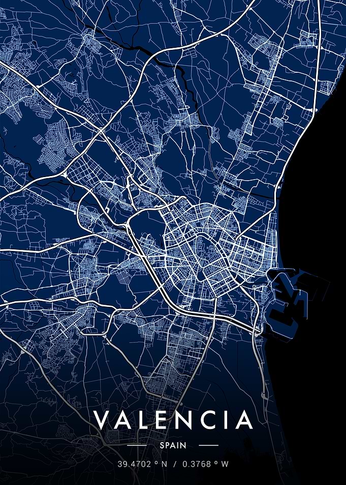 Valencia City Map