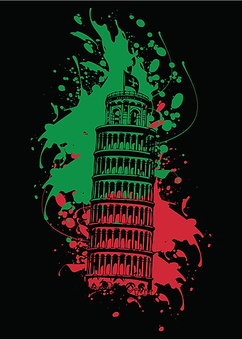 pisa tower black