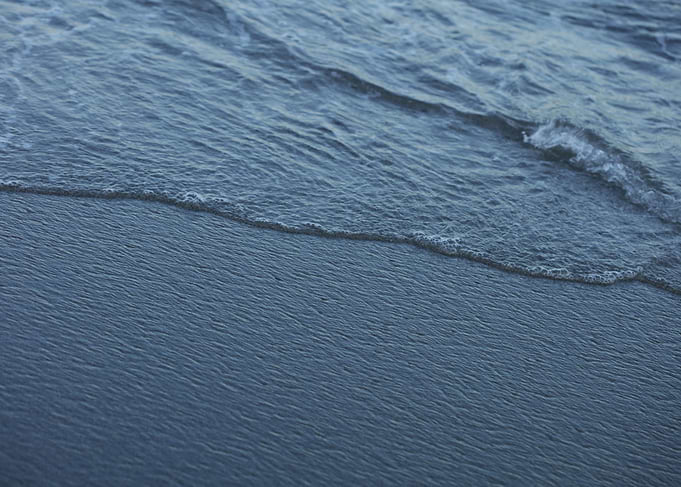 Waves macro crete island