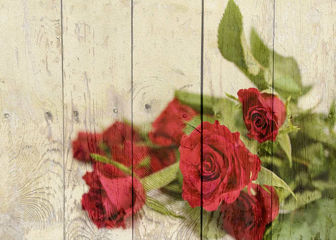 flower red wool