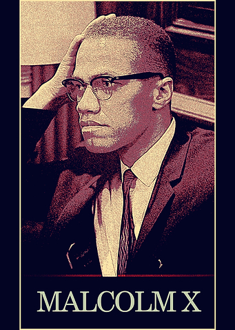 Malcolm X Retro Vintage