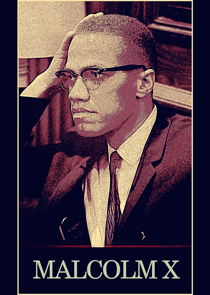 Malcolm X Retro Vintage