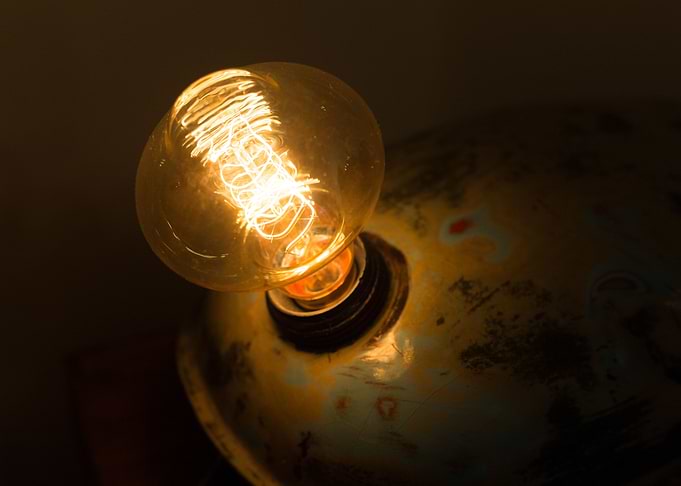 Lamp made from motorcycle