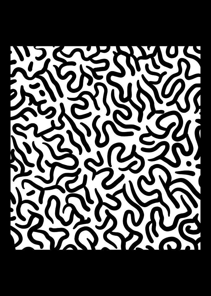 Black and White Shapes Vin