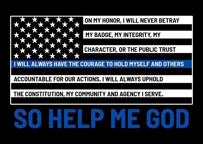 America Blue Line God Cop